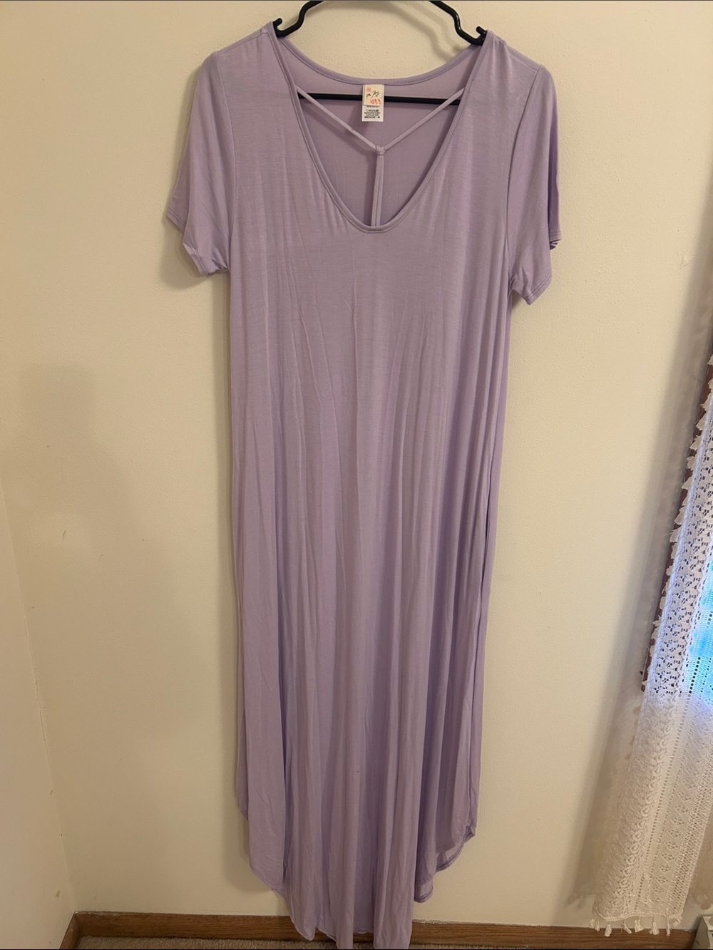 7th Ray Lavender Maxi Dress with Strappy Back